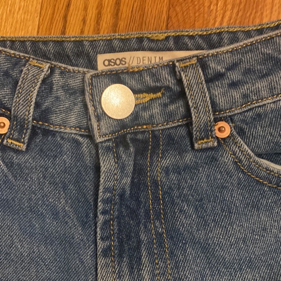 NWOT Asos Denim Rebel SB Remo Crop Jeans High Rise Straight Leg - Picture 4 of 7